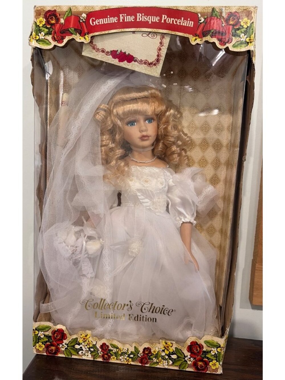 VTG Collectors Choice Limited Edition 16-Inch Porcelain Bride Doll In Box
